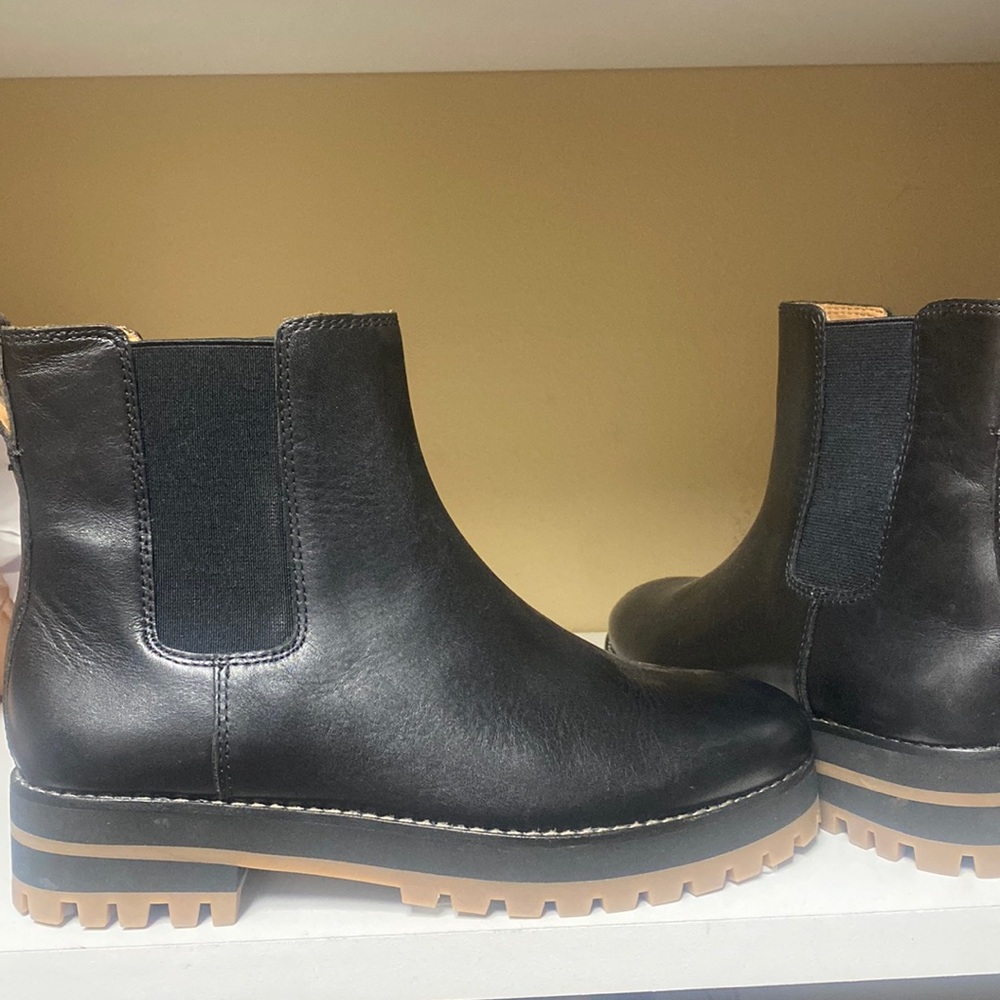 Black Leather Booties